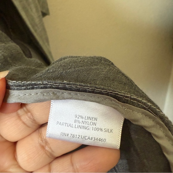 Eileen Fisher Linen Crinkle Grey Women's Top Jacket Sz XL - Picture 3 of 11